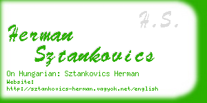 herman sztankovics business card